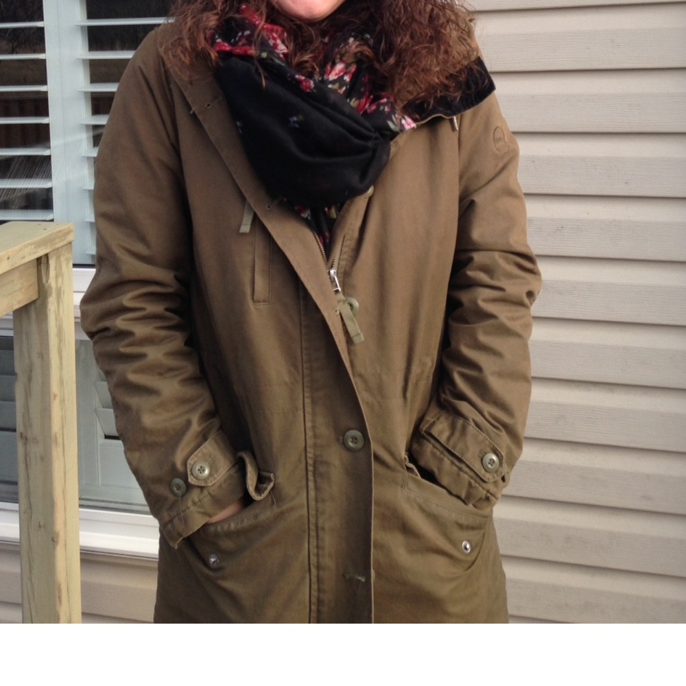 RVCA Olive Green Cotton Jacket